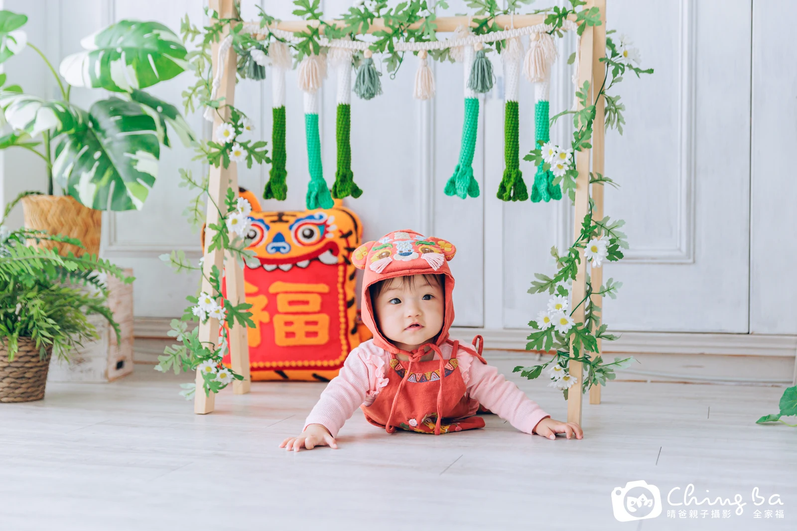 妤的台中小家庭抓周拍攝現場