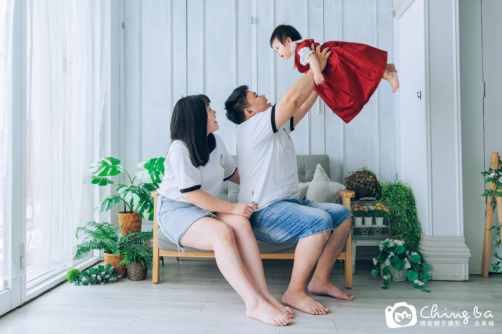 小如的台中小家庭抓周拍攝現場