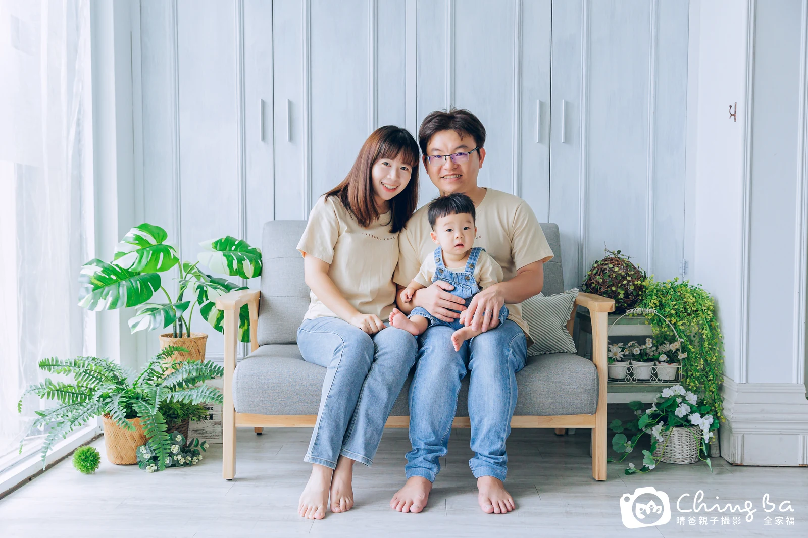 其其的台中小家庭抓周拍攝現場