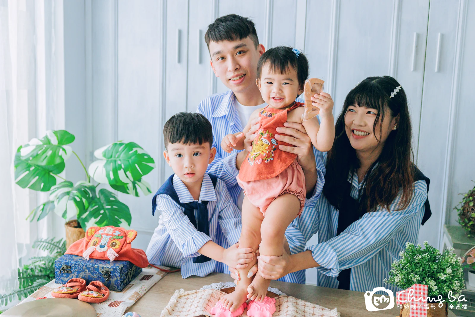 寧寧的台中小家庭抓周拍攝現場