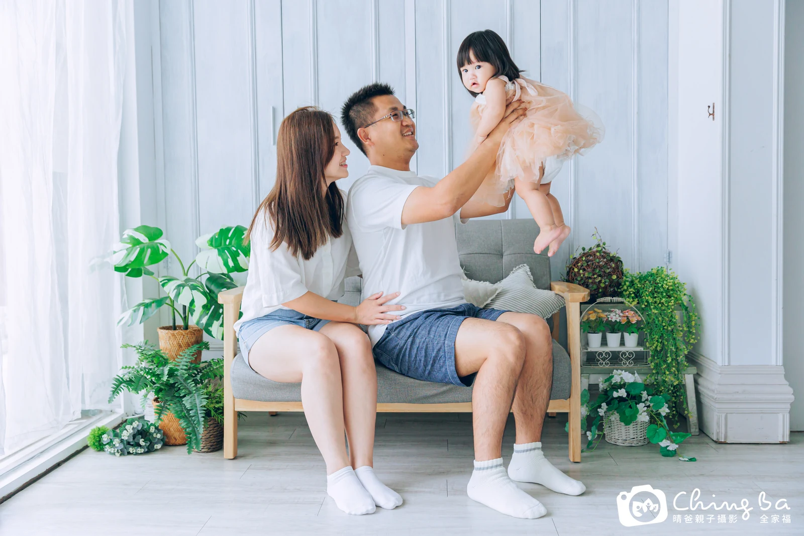 Ellie的台中小家庭抓周拍攝現場