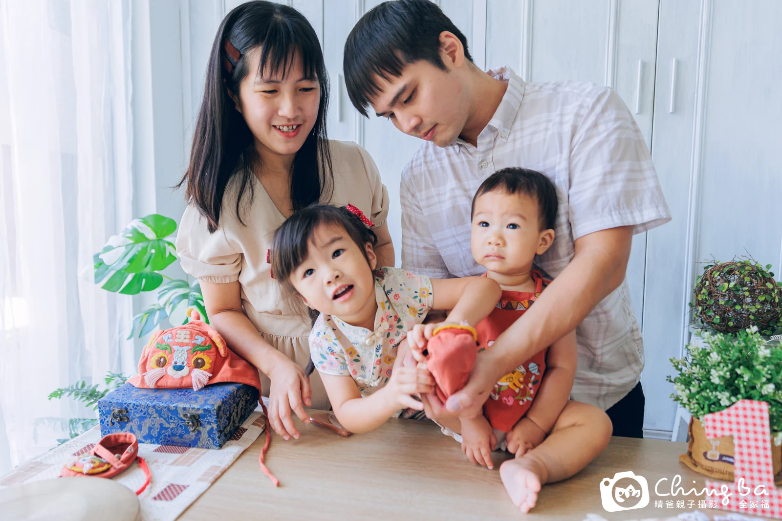歐巴的台中小家庭抓周拍攝現場