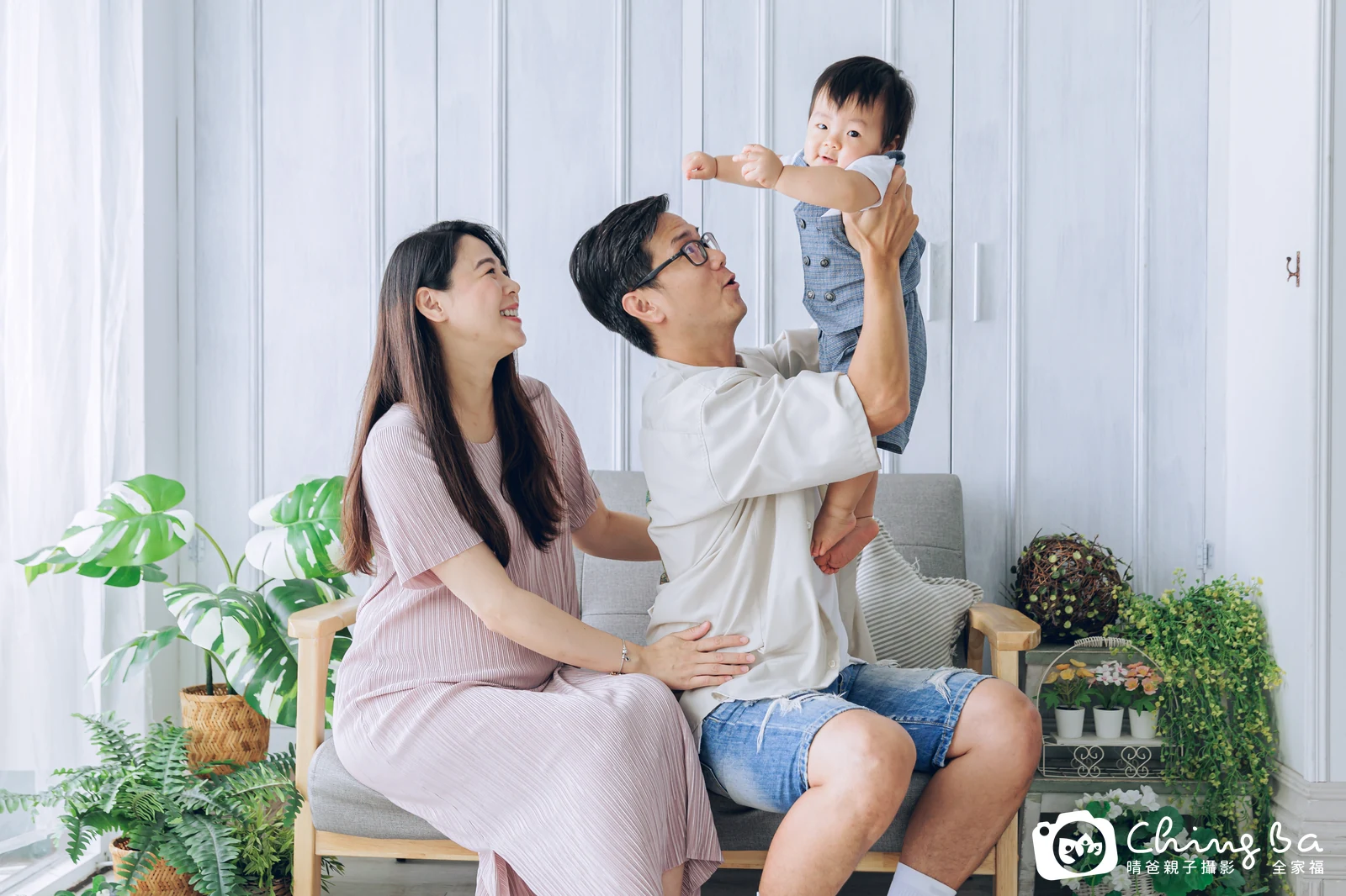 小謙的台中小家庭抓周拍攝現場