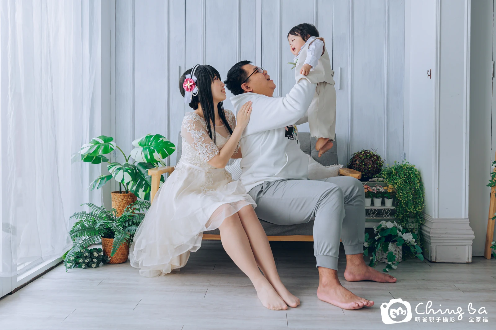 丞丞的台中小家庭抓周拍攝現場
