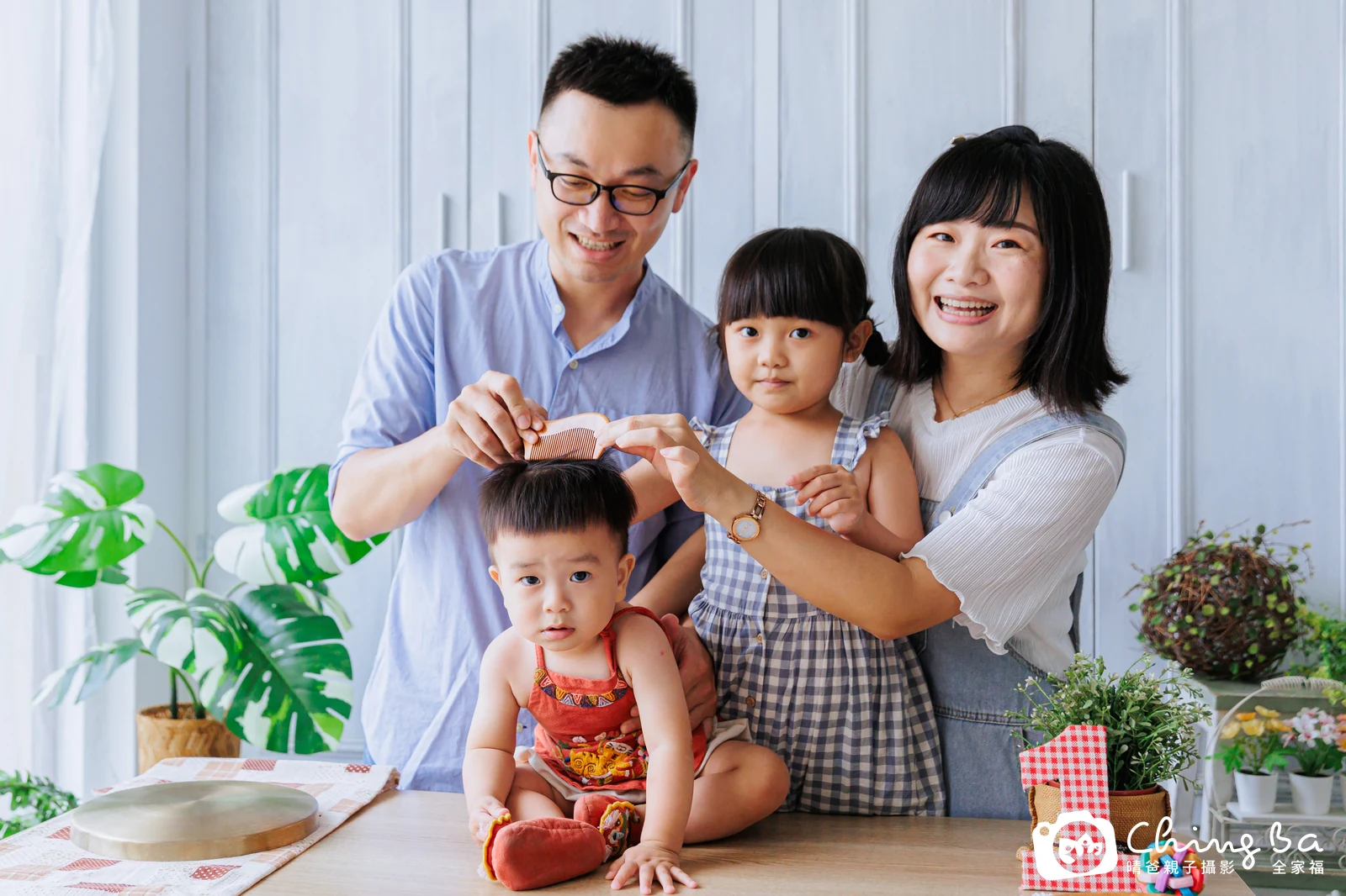 騰騰的台中小家庭抓周拍攝現場