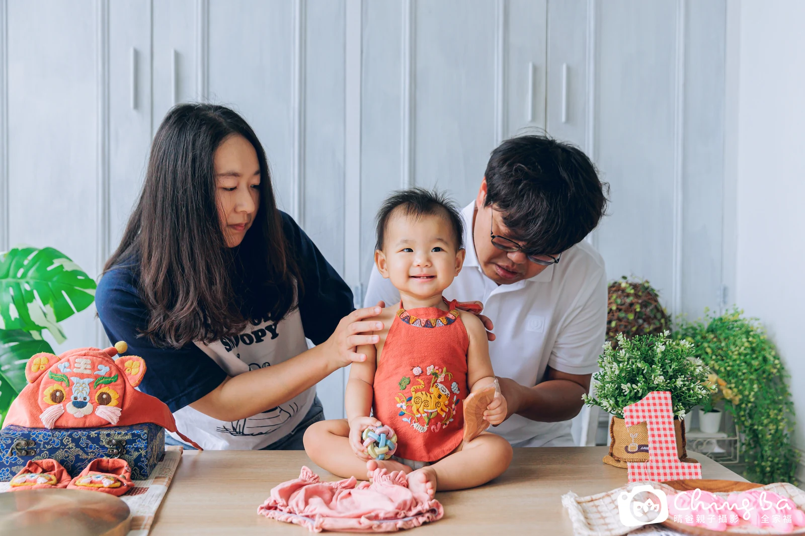 小南瓜周歲抓周儀式的紀錄(2025 年夏季)