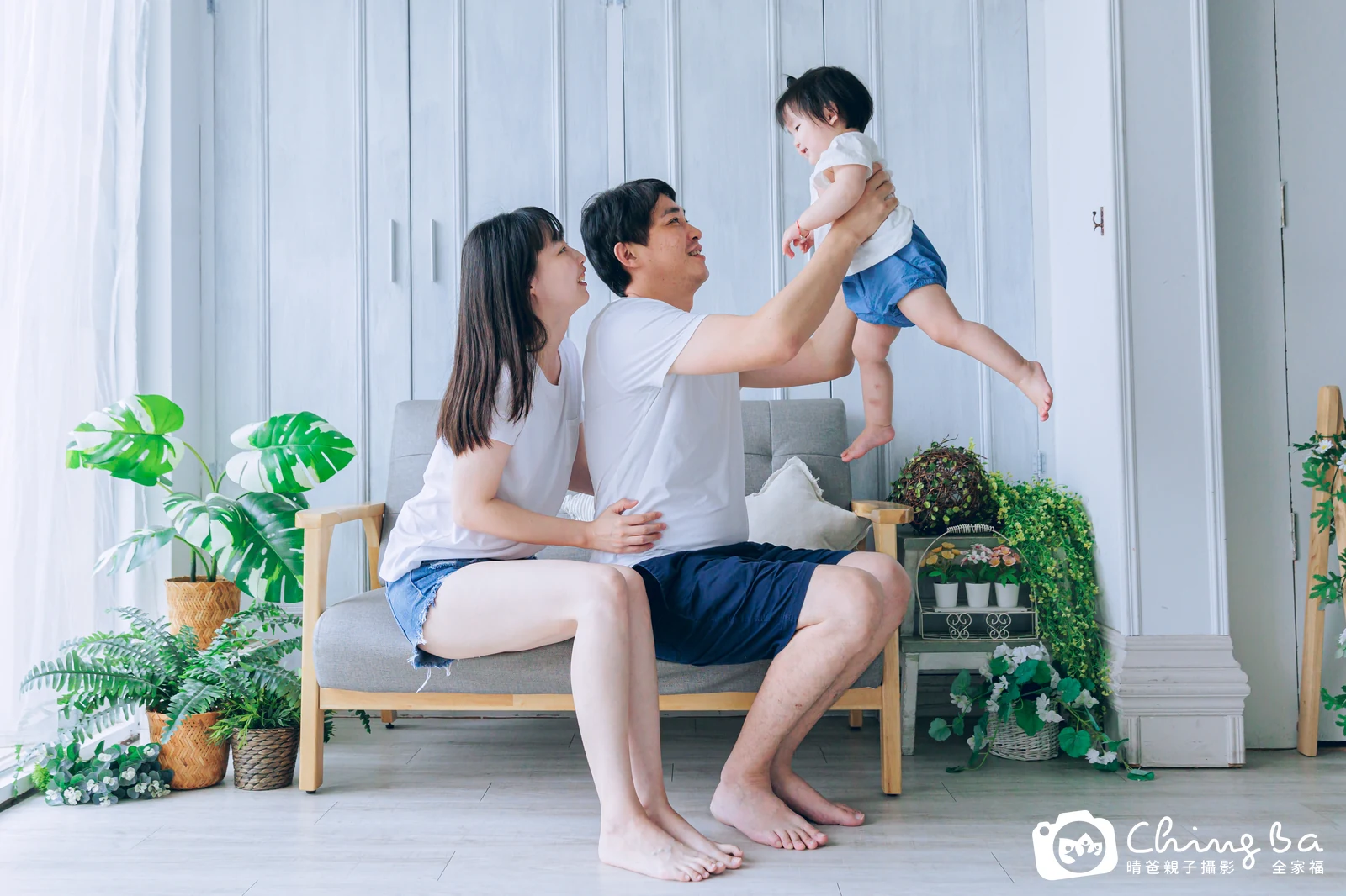 念念的台中小家庭抓周拍攝現場