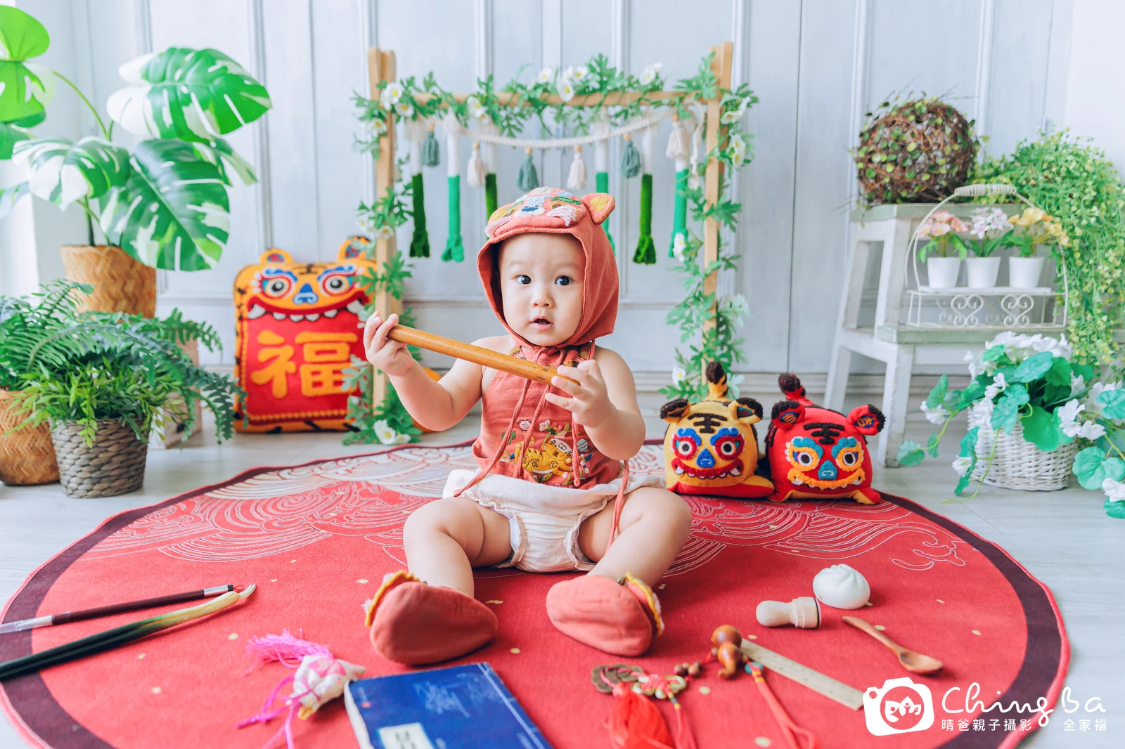 小月亮的抓周時光——晴爸親子攝影