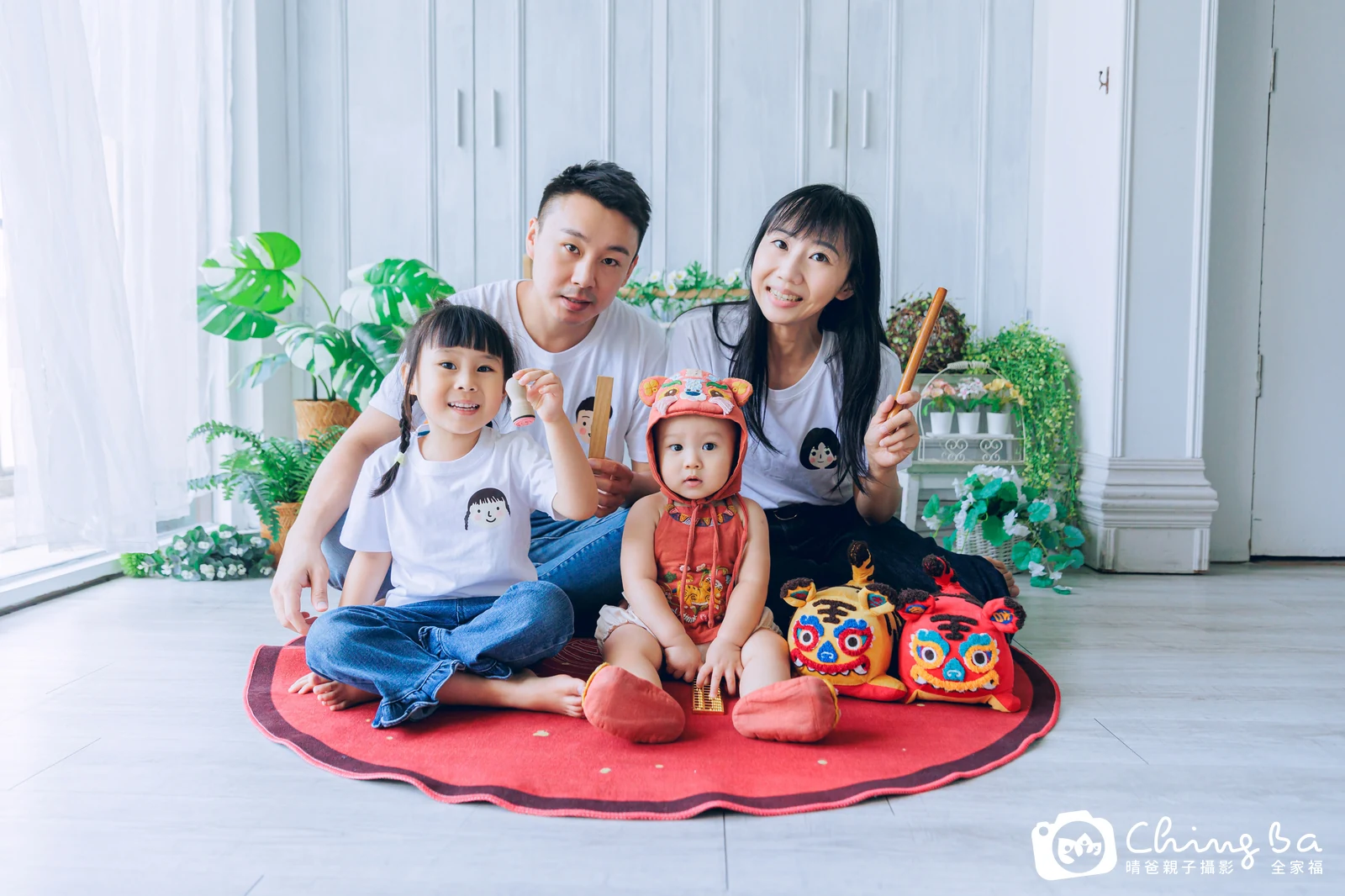 小月亮的台中小家庭抓周拍攝現場