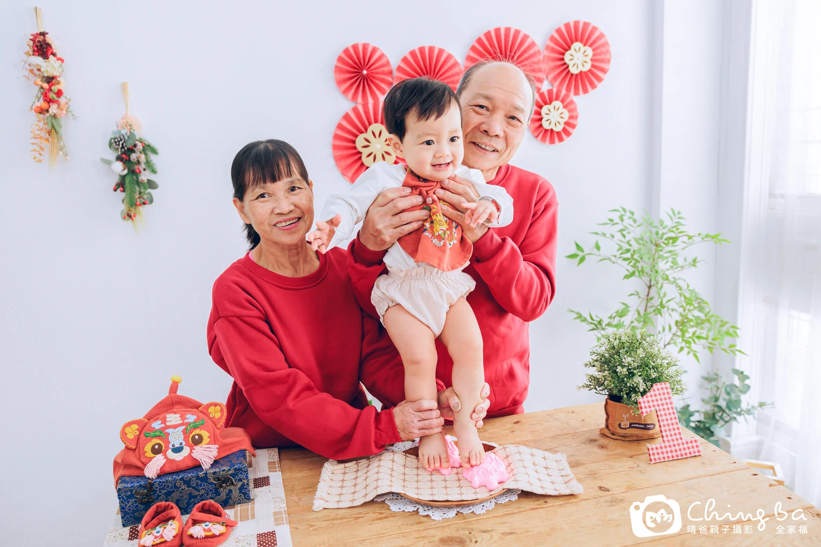 睿睿的台中小家庭抓周拍攝現場