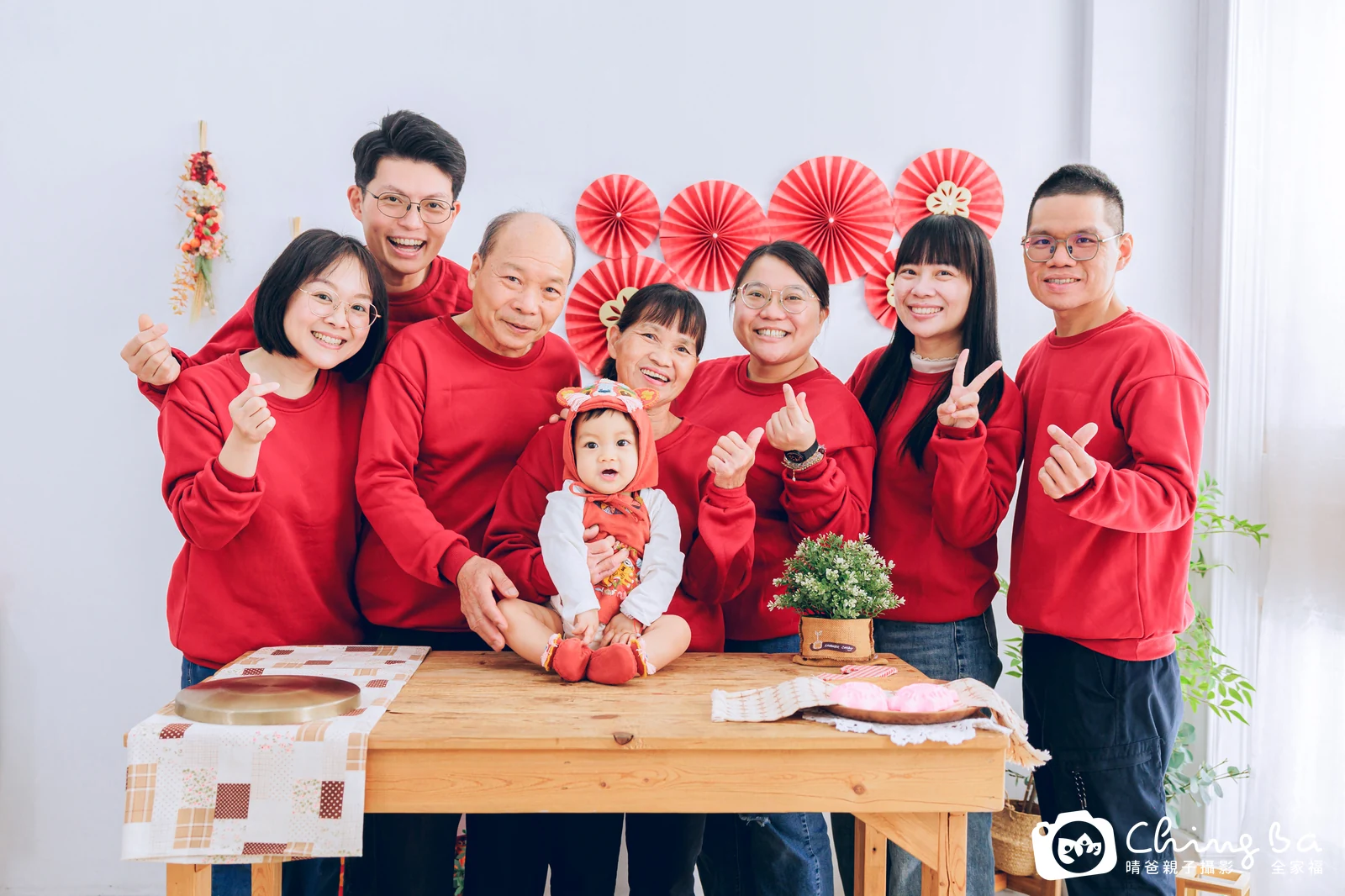 睿睿的台中小家庭抓周拍攝現場