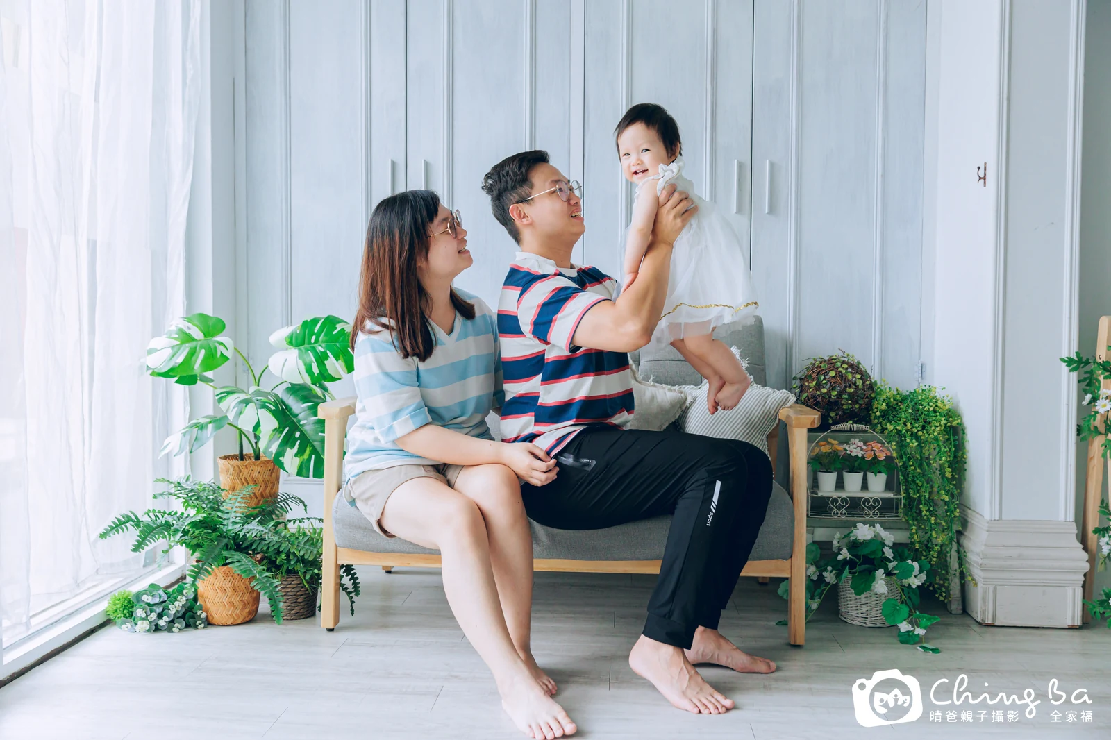 雯的台中小家庭抓周拍攝現場