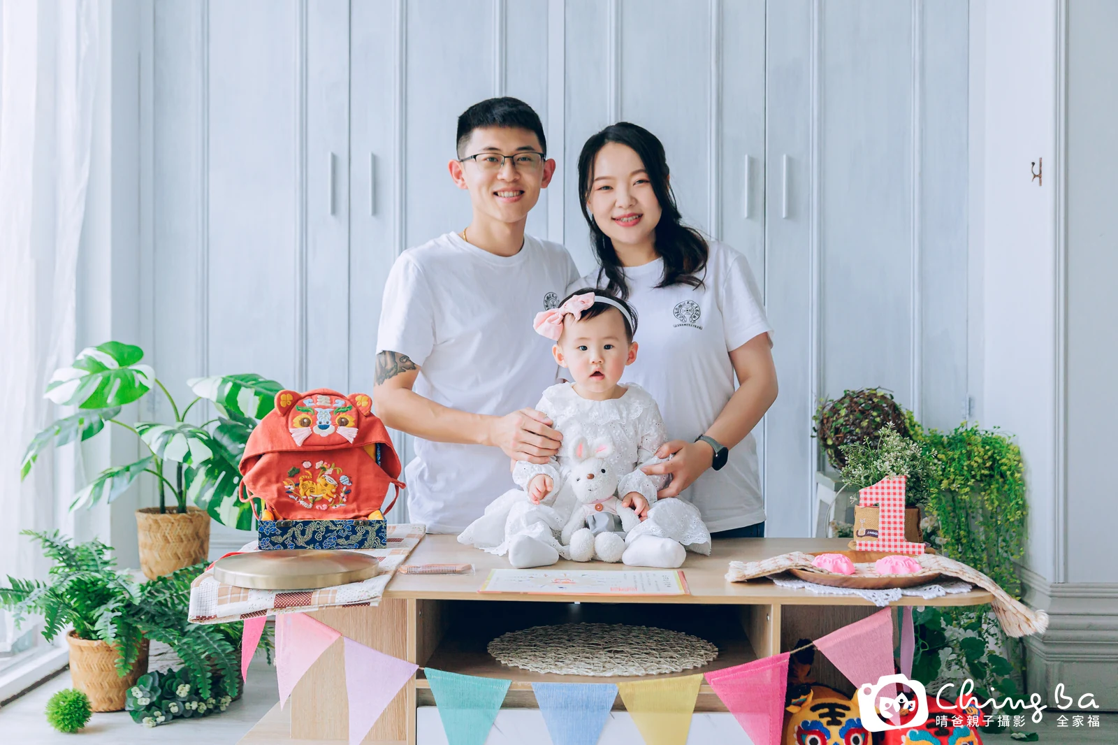 妞妞的台中小家庭抓周拍攝現場