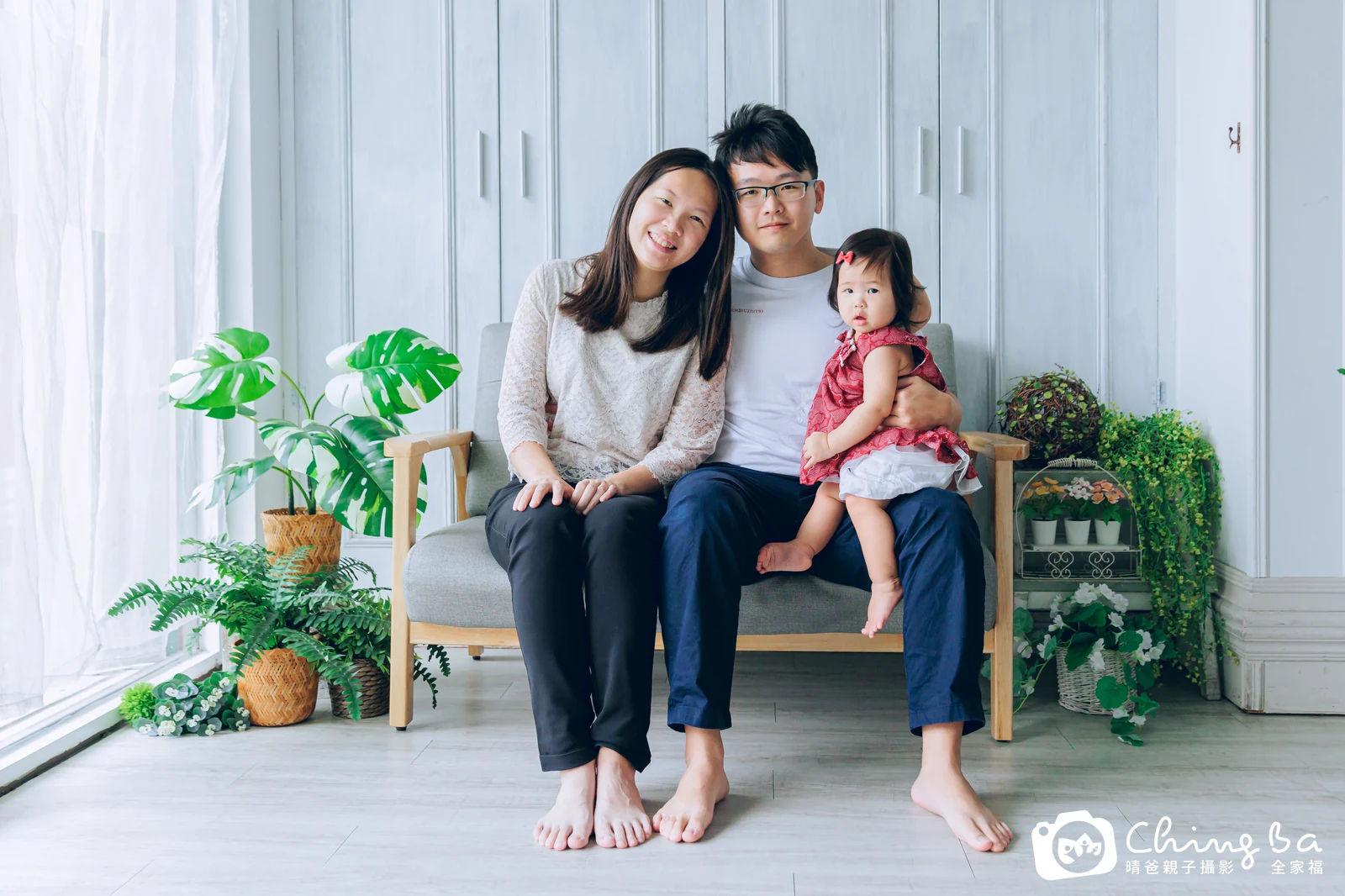 玧的台中小家庭抓周拍攝現場