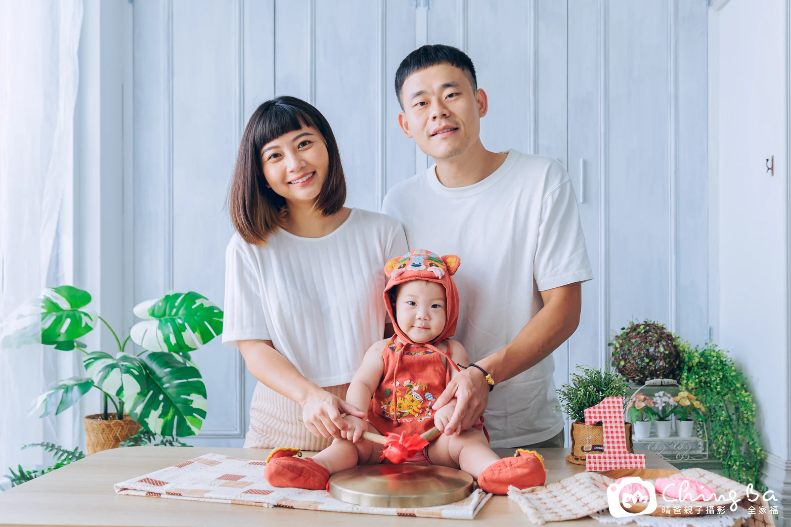 薯餅 1 歲寶貝 台中小家庭抓周紀念照｜晴爸親子攝影