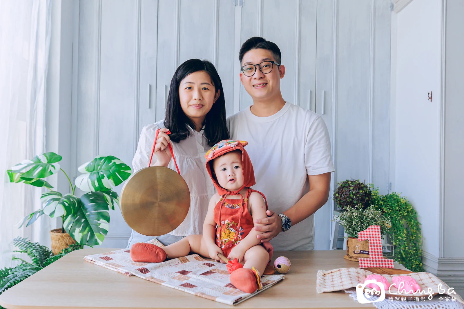 HUHU的台中小家庭抓周拍攝現場