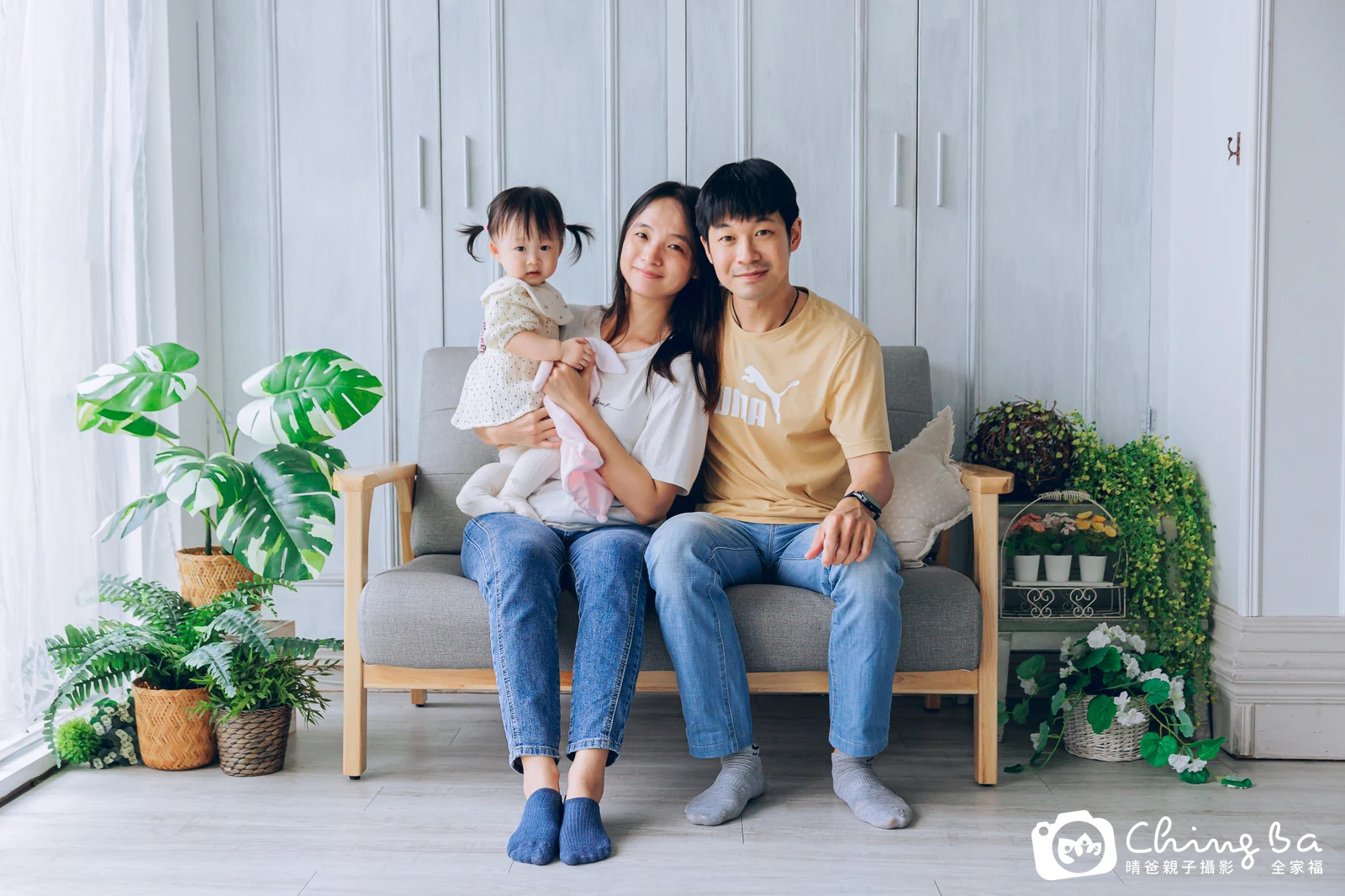 炘寶的台中小家庭抓周拍攝現場