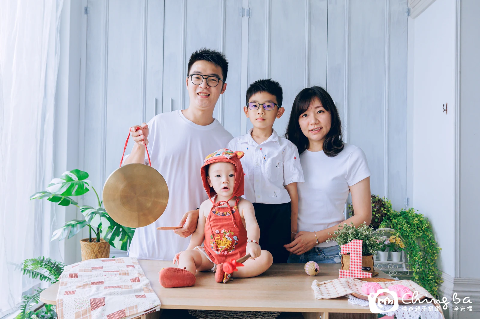 樂樂的台中小家庭抓周拍攝現場