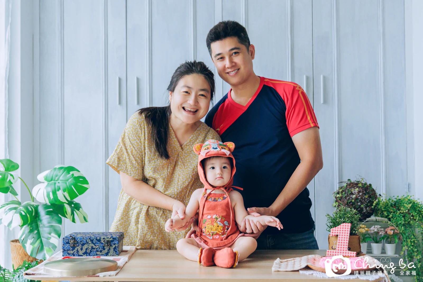 小愛的台中小家庭抓周拍攝現場