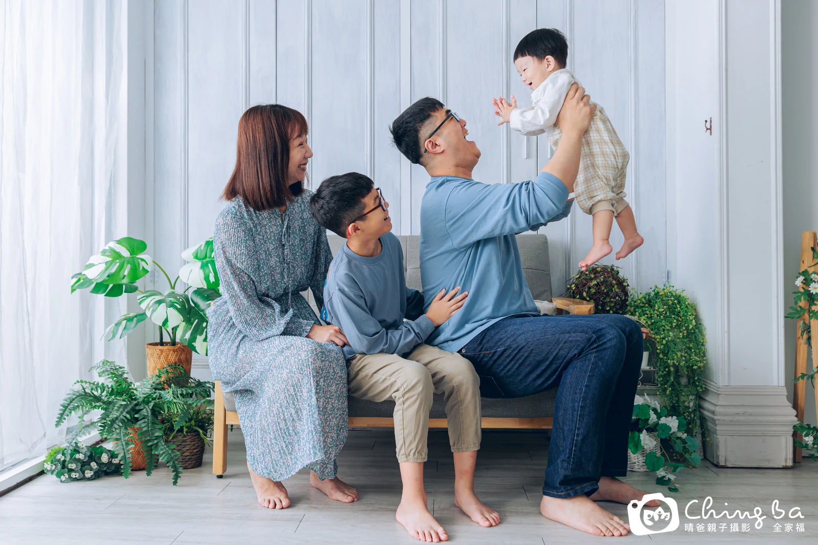 楷楷的台中小家庭抓周拍攝現場