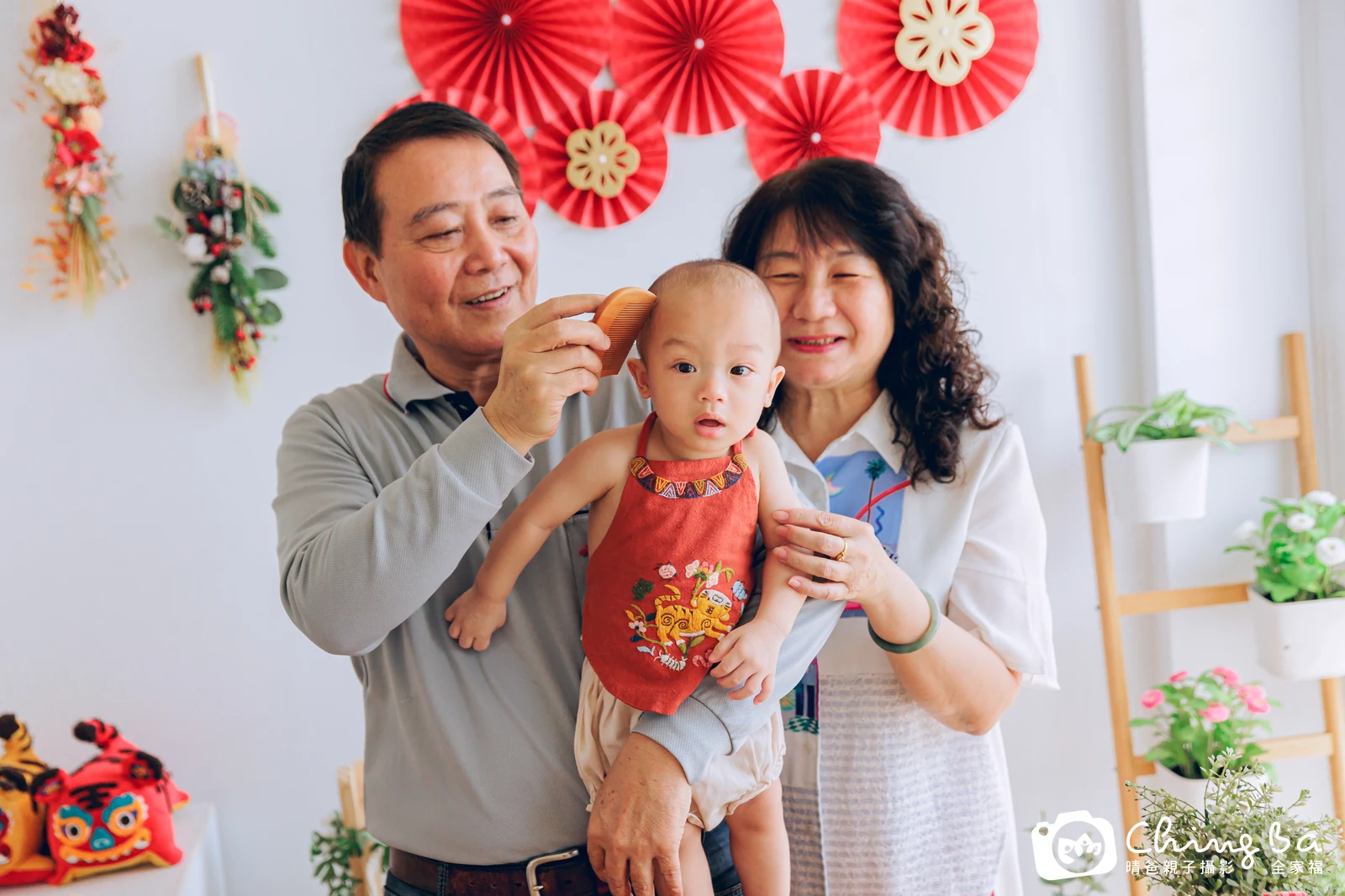 澄的台中小家庭抓周拍攝現場