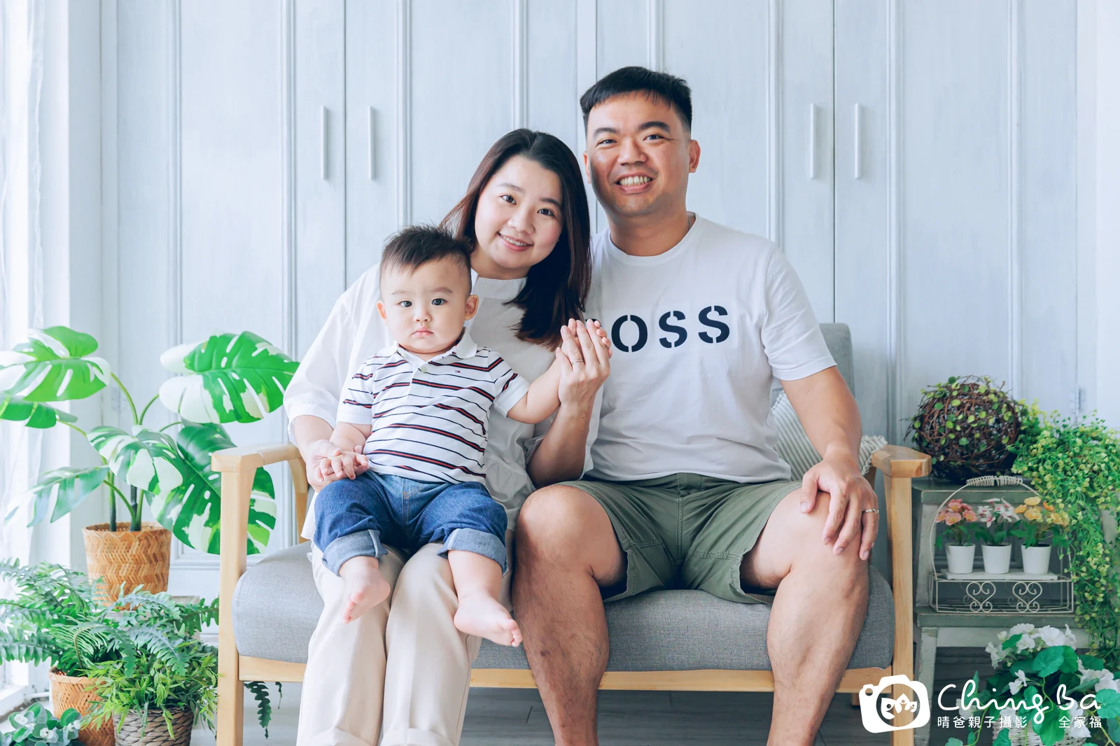 阿軒的台中小家庭抓周拍攝現場