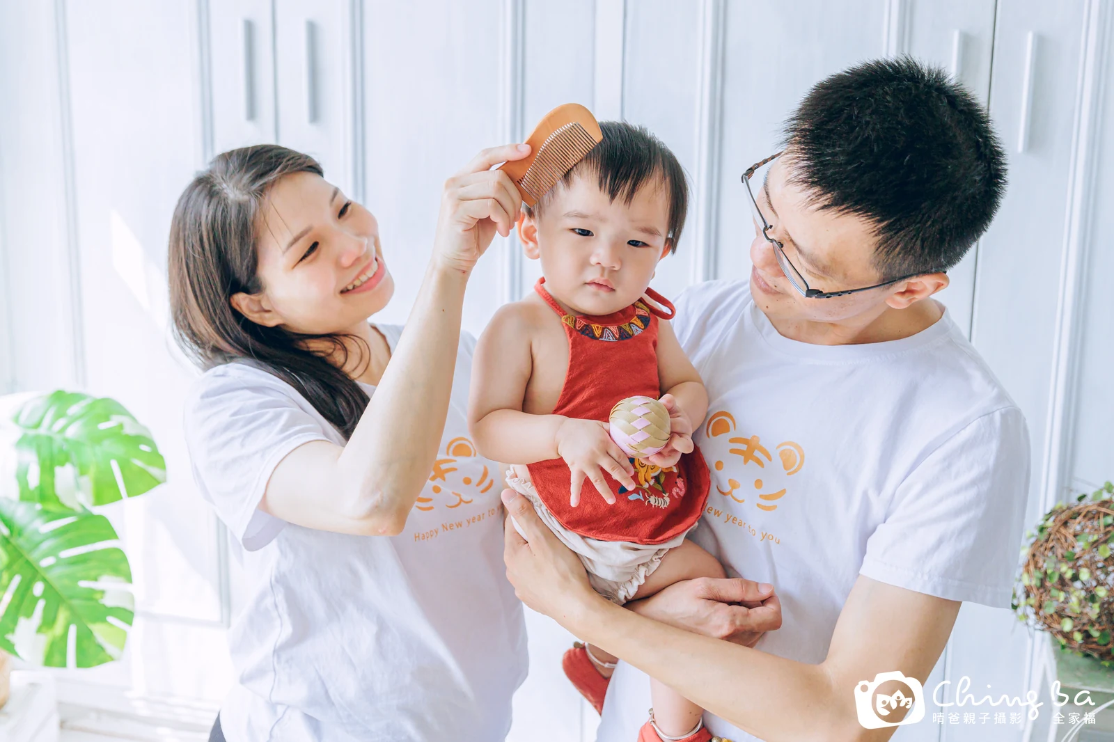 小旭的台中小家庭抓周拍攝現場