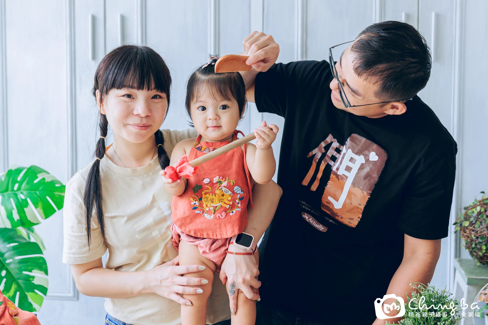 小飯糰 約 1 歲寶貝 台中小家庭抓周紀念照｜晴爸親子攝影