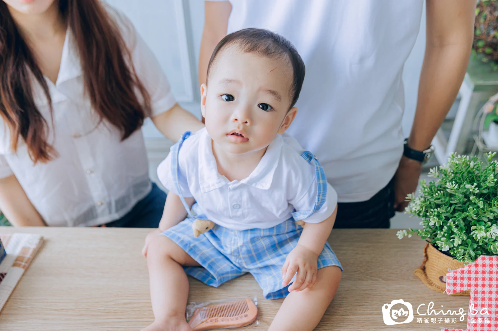 小澈的台中小家庭抓周拍攝現場