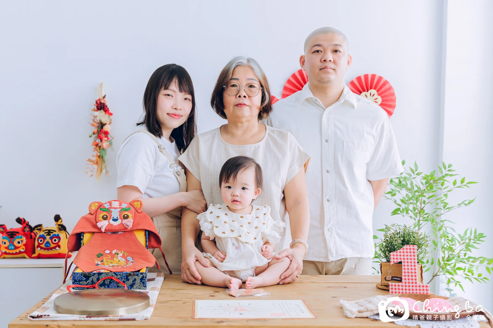 柚寶的台中小家庭抓周拍攝現場