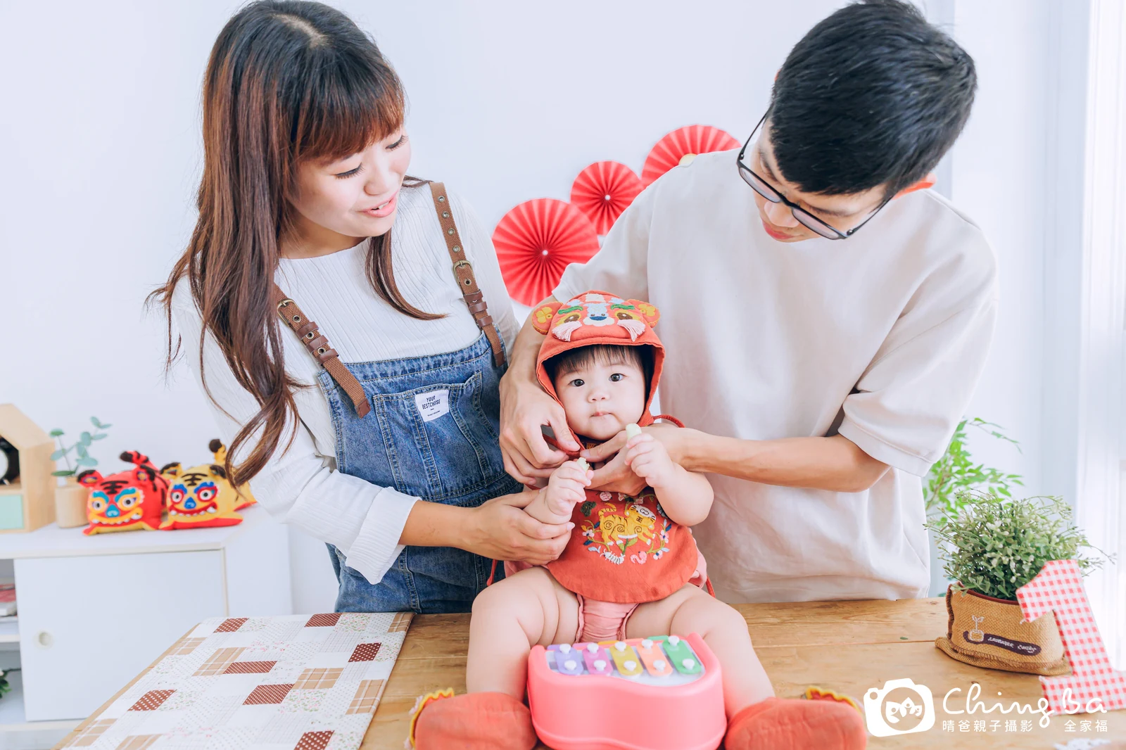寶妹的台中小家庭抓周拍攝現場