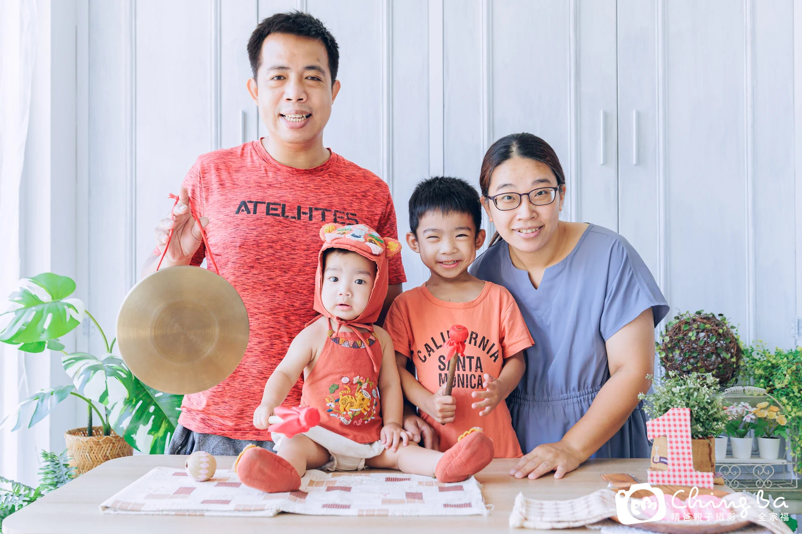 琛琛的台中小家庭抓周拍攝現場