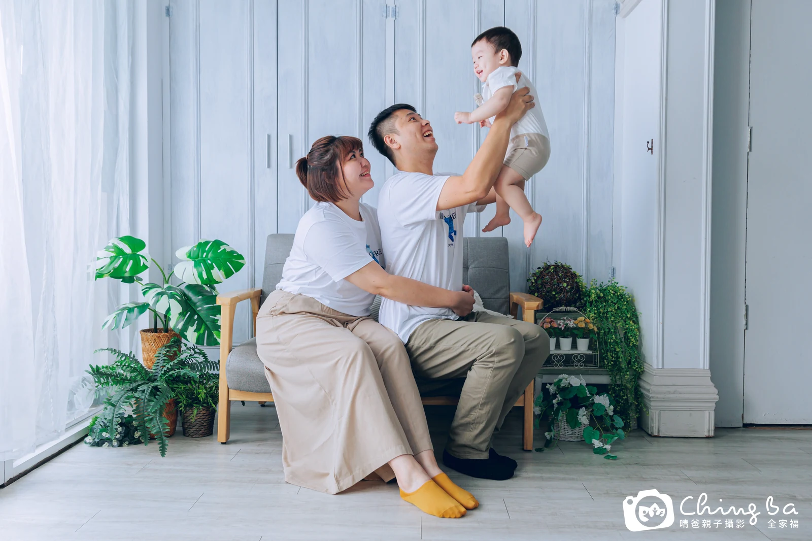 源源的台中小家庭抓周拍攝現場