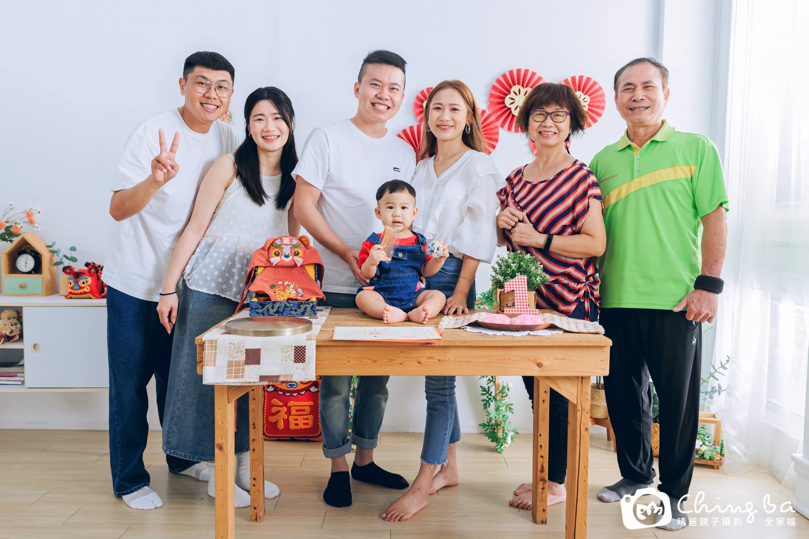 璿璿的台中小家庭抓周拍攝現場