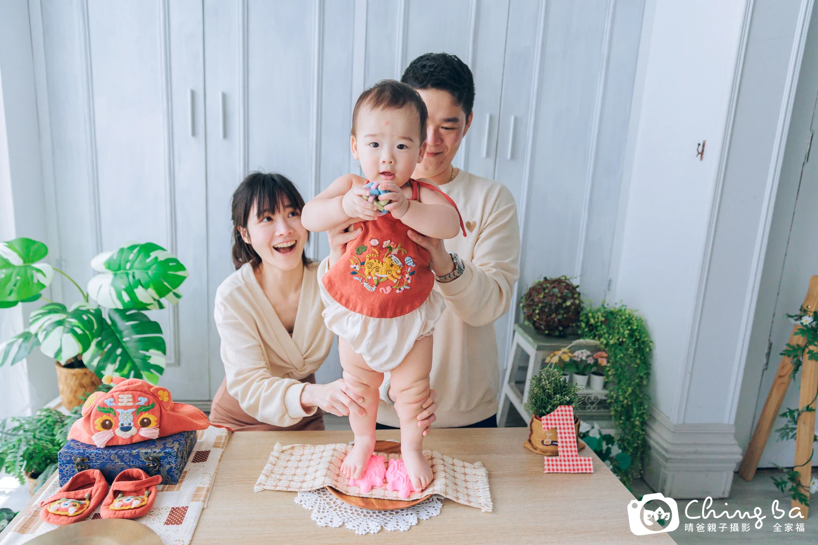 小bb的台中小家庭抓周拍攝現場
