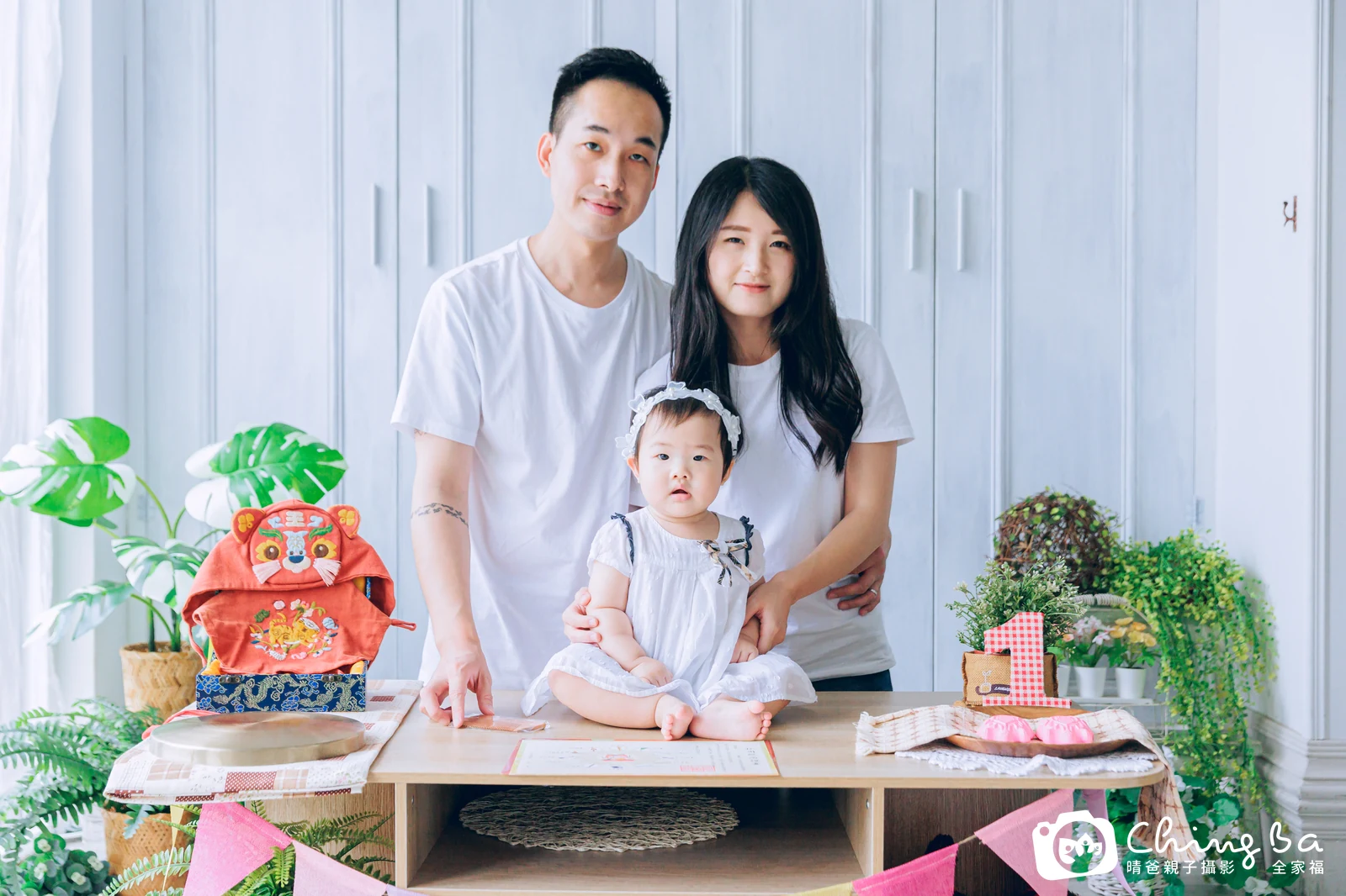 圓圓的台中小家庭抓周拍攝現場