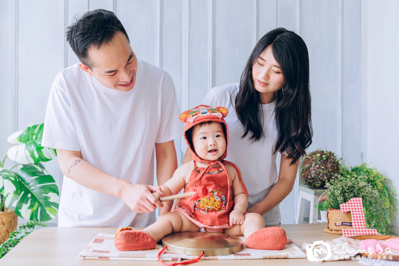 圓圓的台中小家庭抓周拍攝現場
