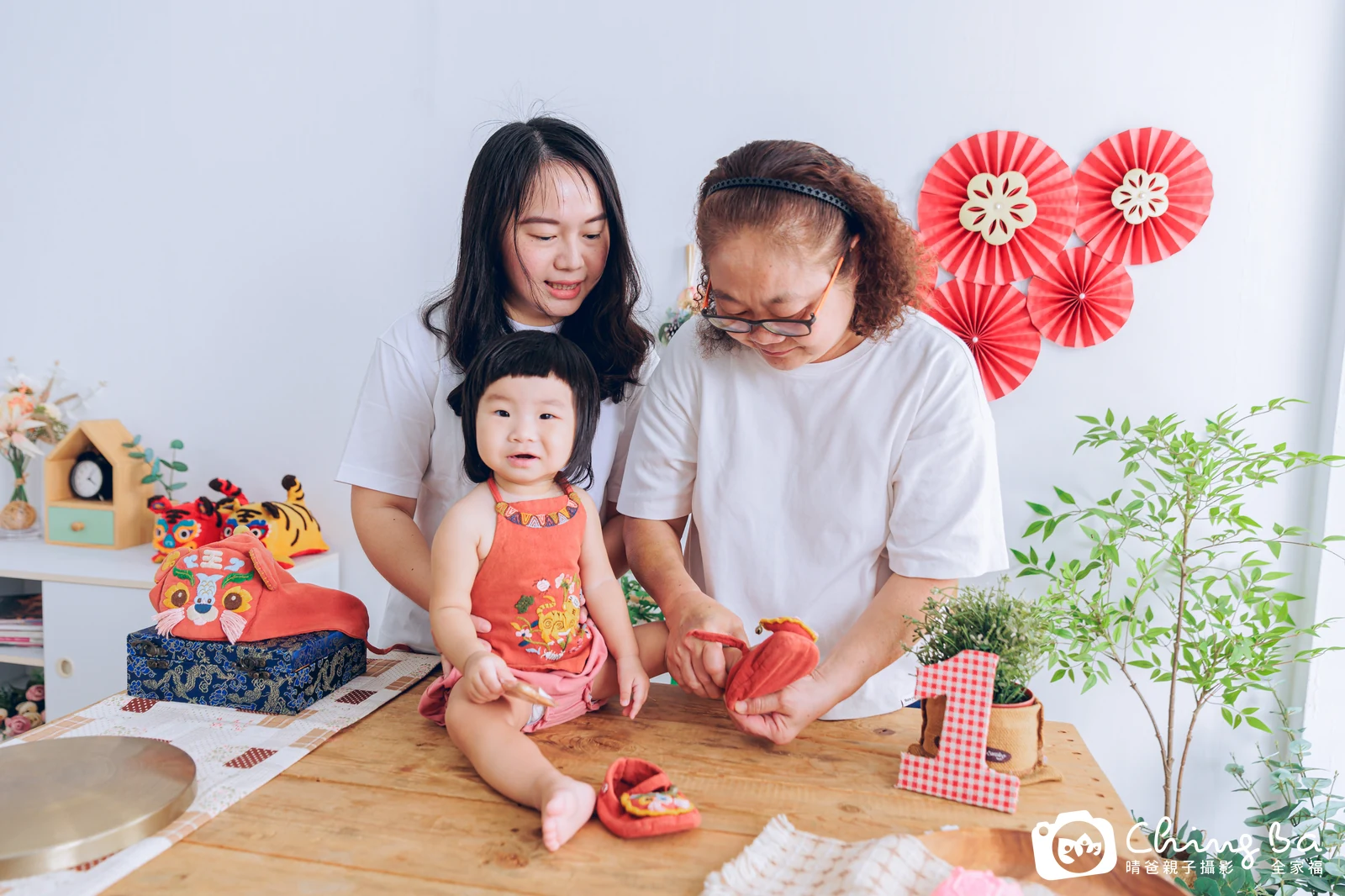 香香的台中小家庭抓周拍攝現場