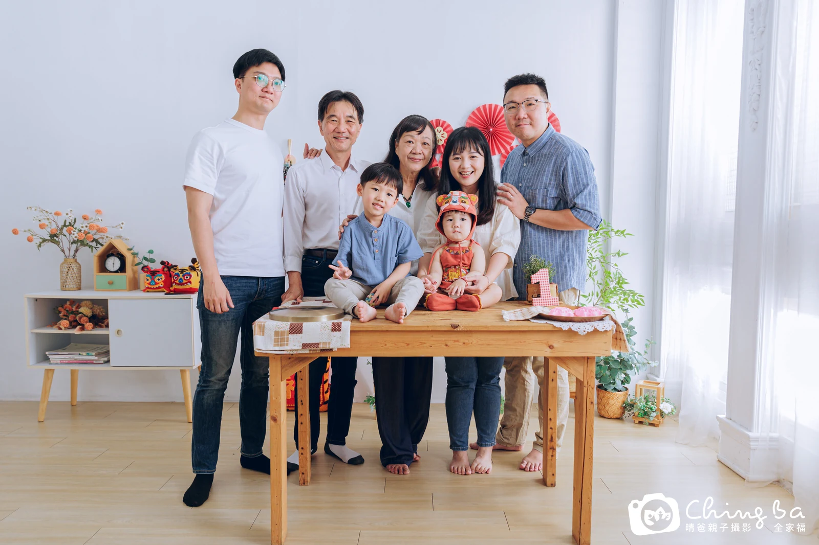 安安的台中小家庭抓周拍攝現場