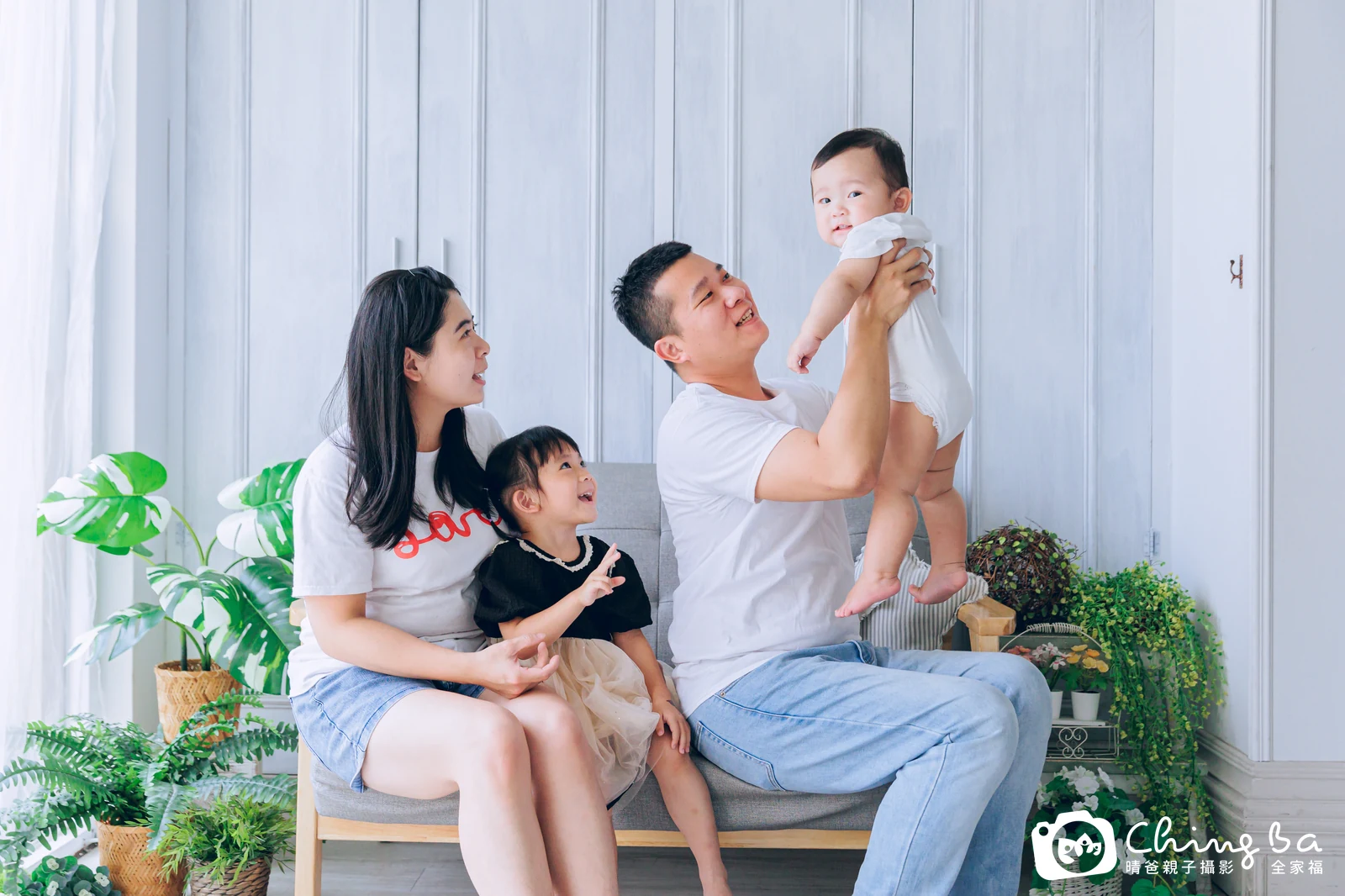 小序的台中小家庭抓周拍攝現場