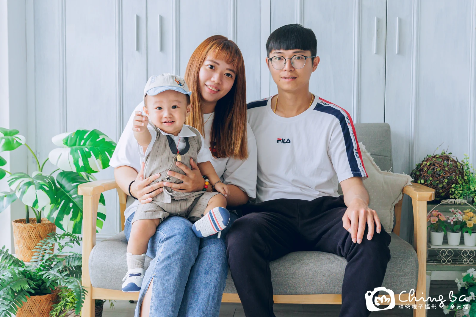 豆豆的台中小家庭抓周拍攝現場
