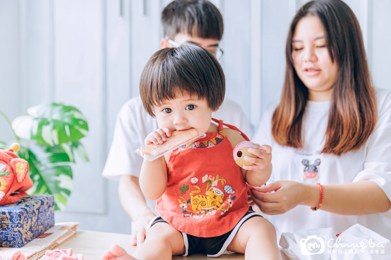 香香的台中小家庭抓周拍攝現場