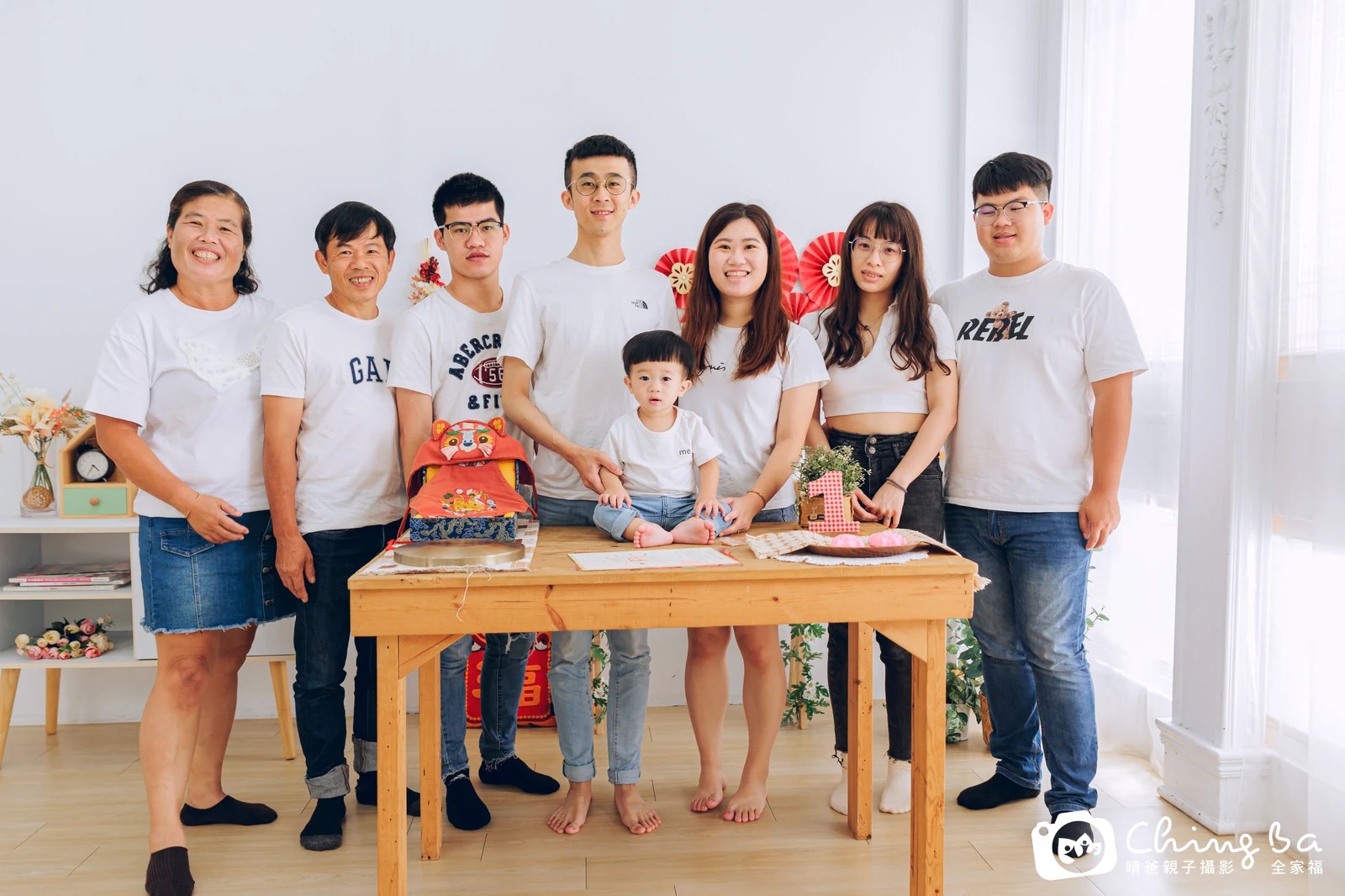 暘暘的台中小家庭抓周拍攝現場