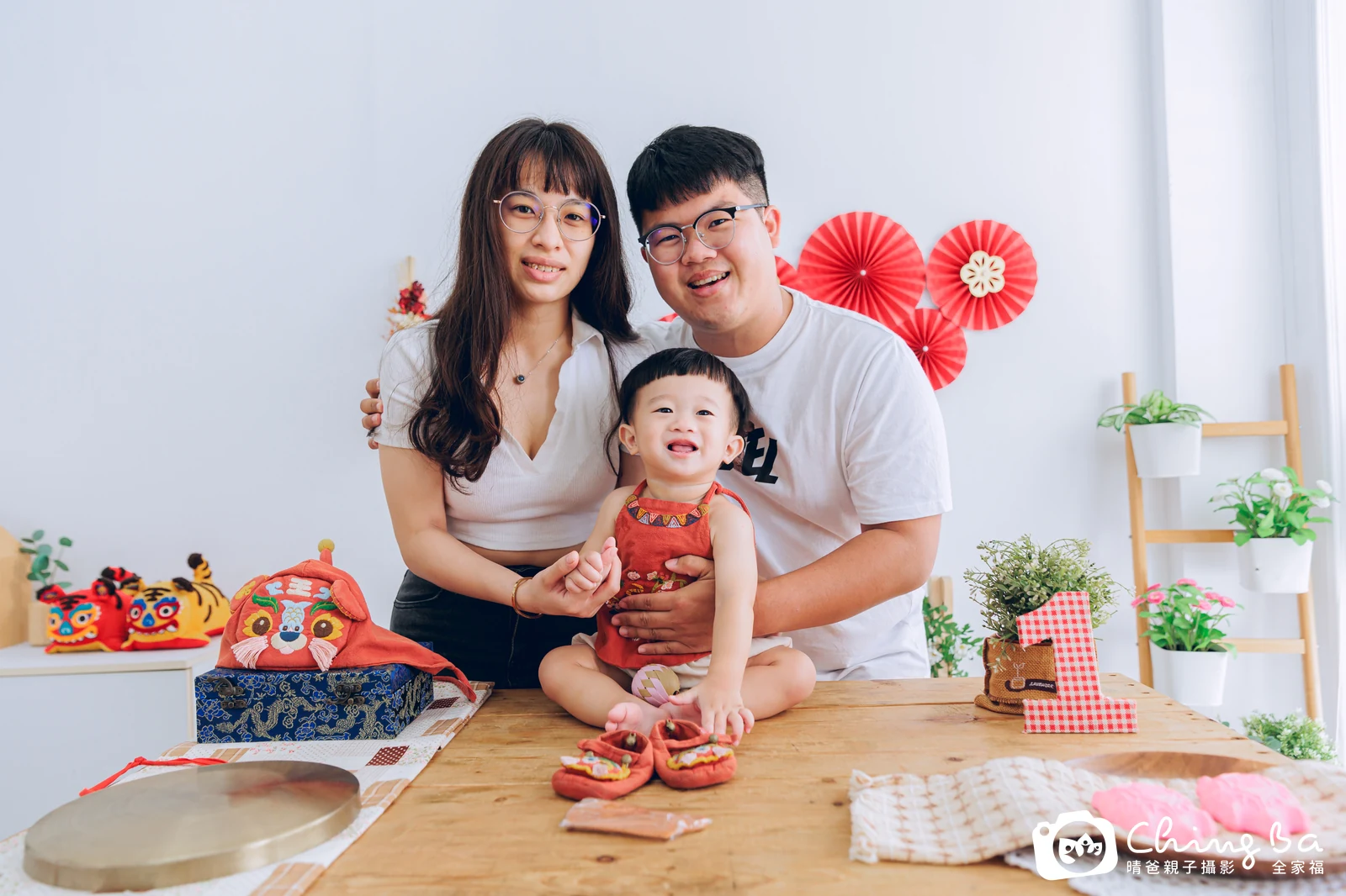 暘暘的台中小家庭抓周拍攝現場