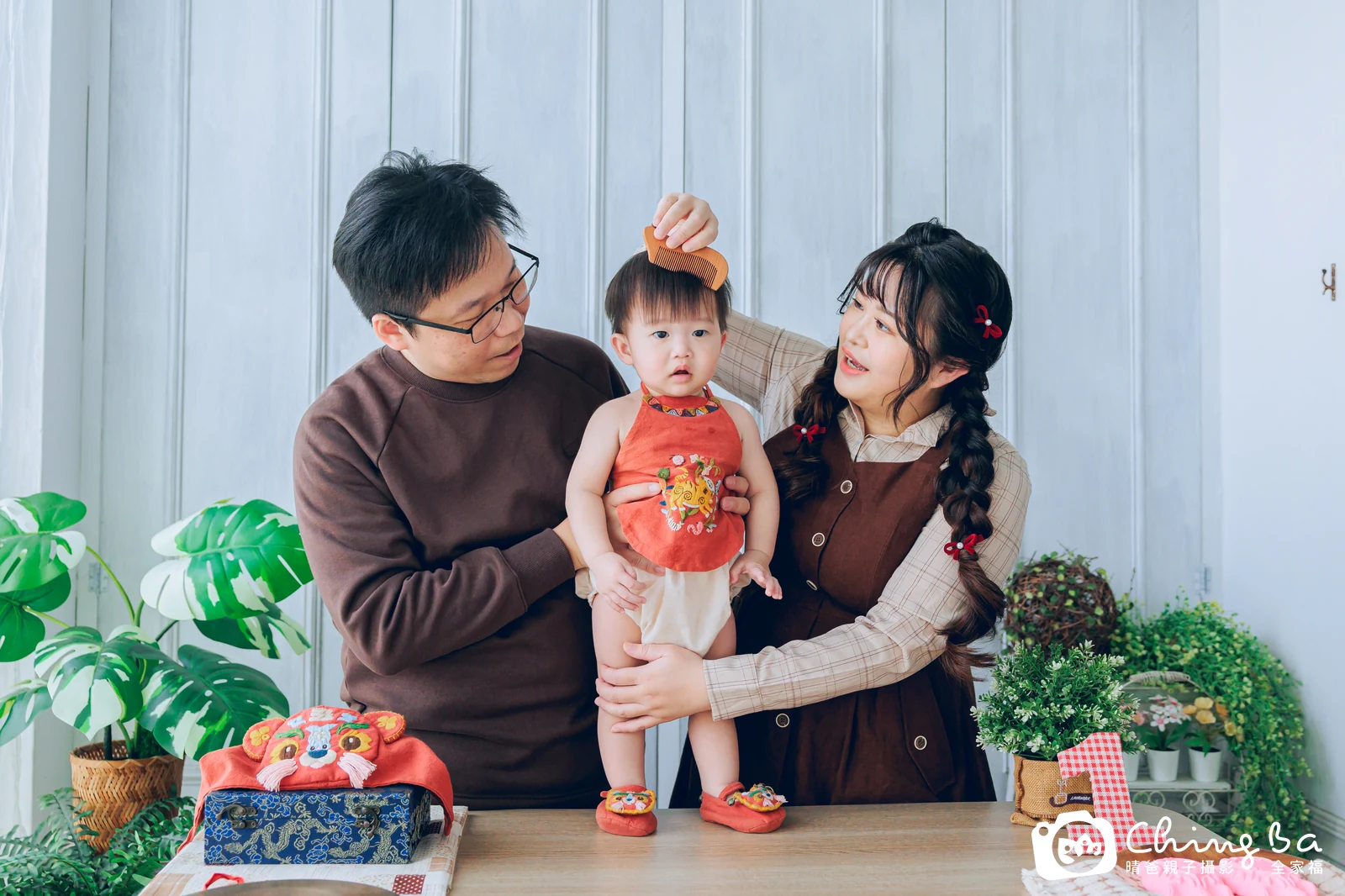 弟弟的台中小家庭抓周拍攝現場