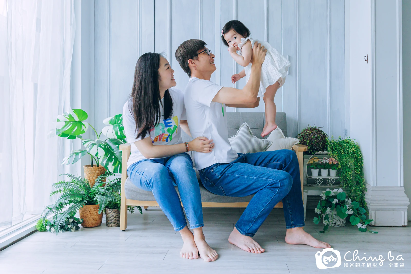 晴晴的台中小家庭抓周拍攝現場
