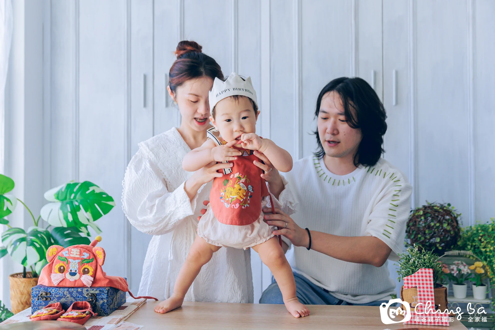 靖靖的抓周時光——晴爸親子攝影
