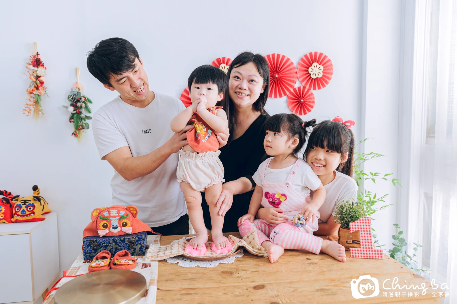 澔澔的台中小家庭抓周拍攝現場