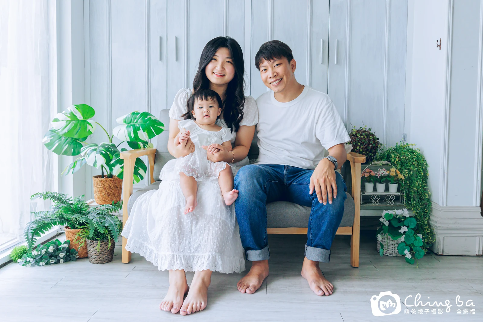 萱萱的台中小家庭抓周拍攝現場