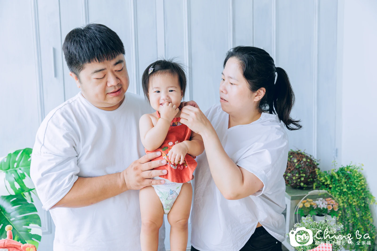 璿璿的台中小家庭抓周拍攝現場